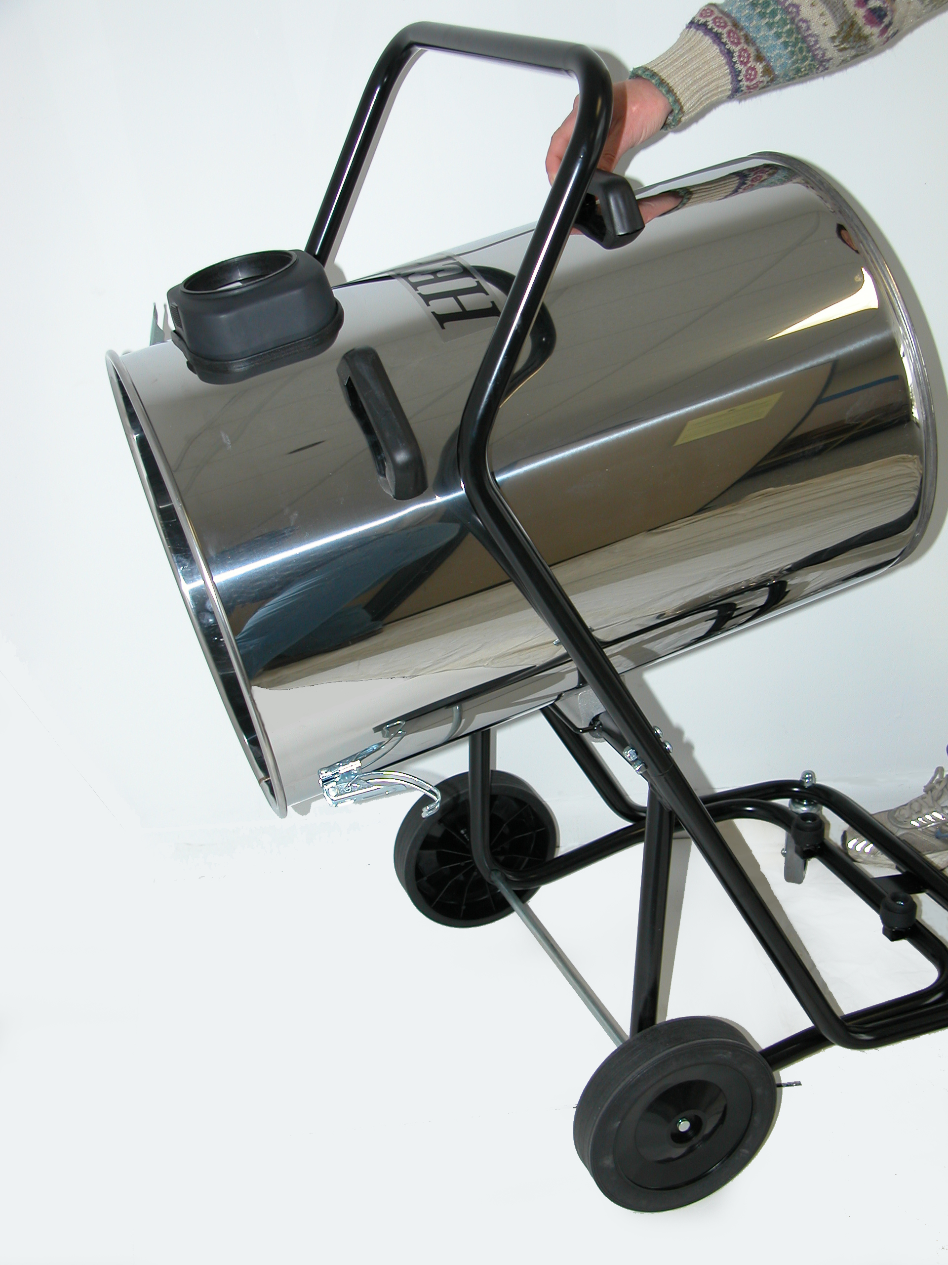 1107-1 trolley base and S/S removable drum