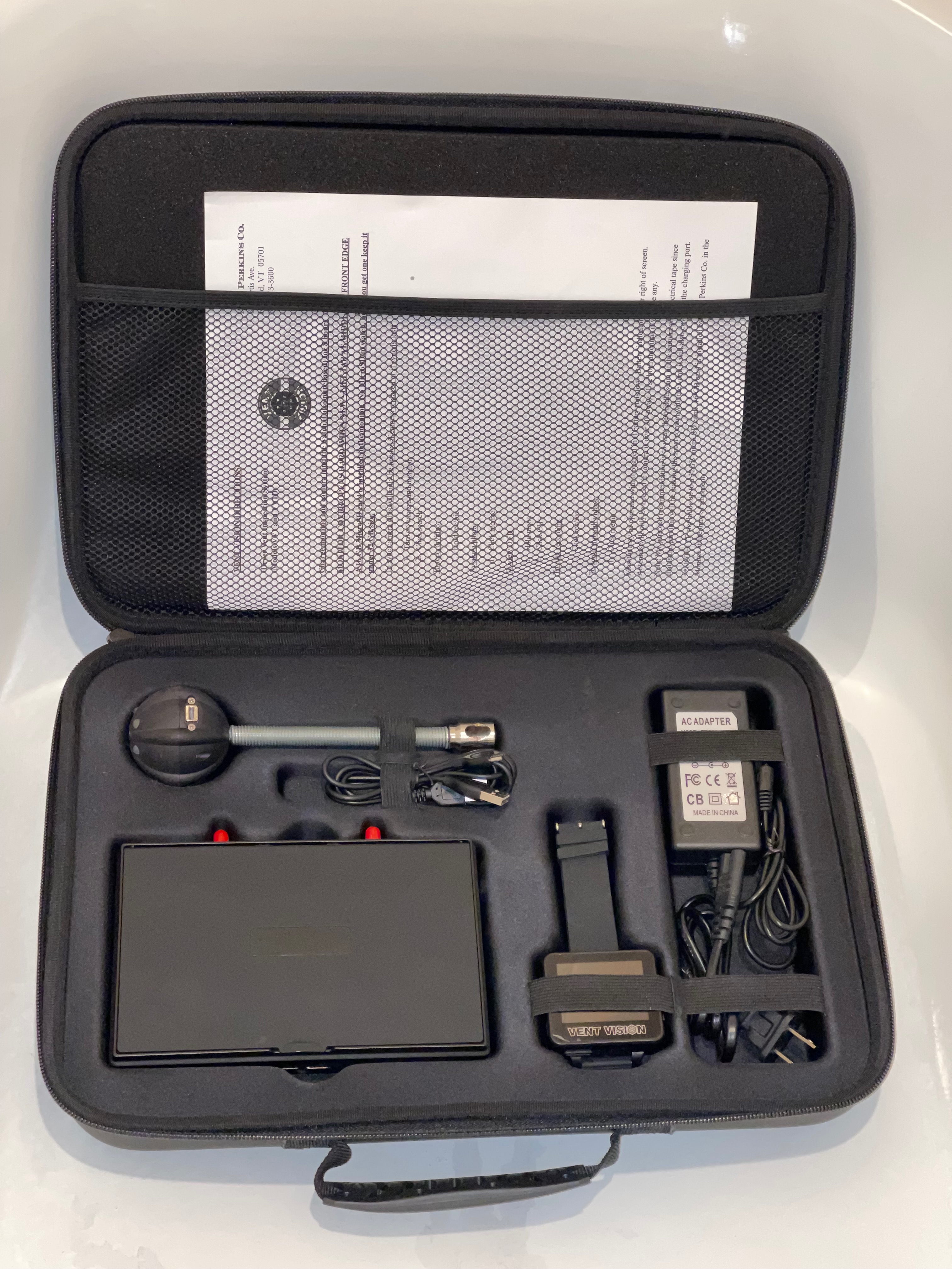 VV1D Vent Vision Deluxe Dryer Vent Inspection System with 7" monitor and wrist watch monitor